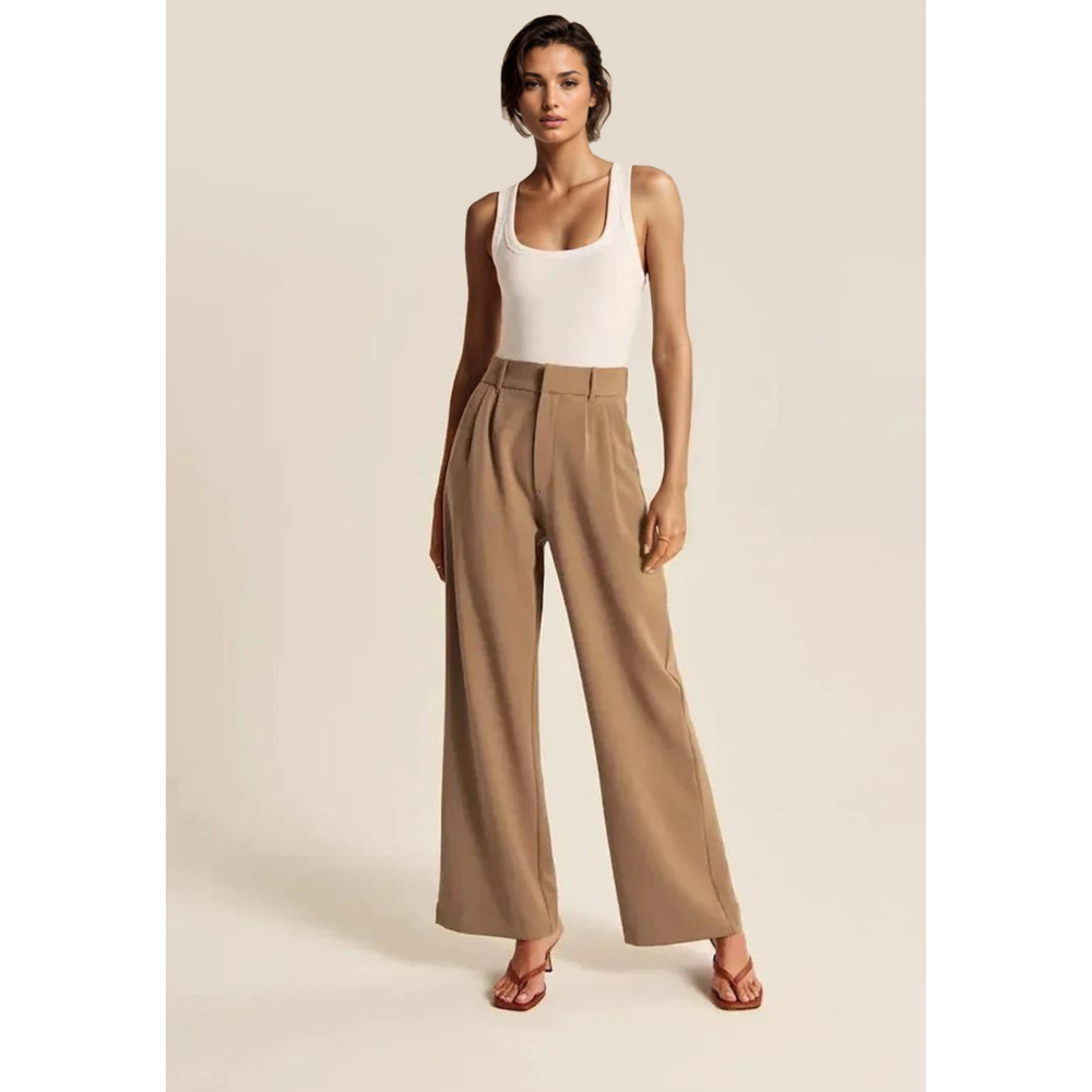 Eva™ - Taps toelopende broek met wijde pijpen