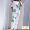 CasualGezellig™ Stijlvolle Tweedelige Set - Perfect Gecoördineerd T-shirt & Broek!