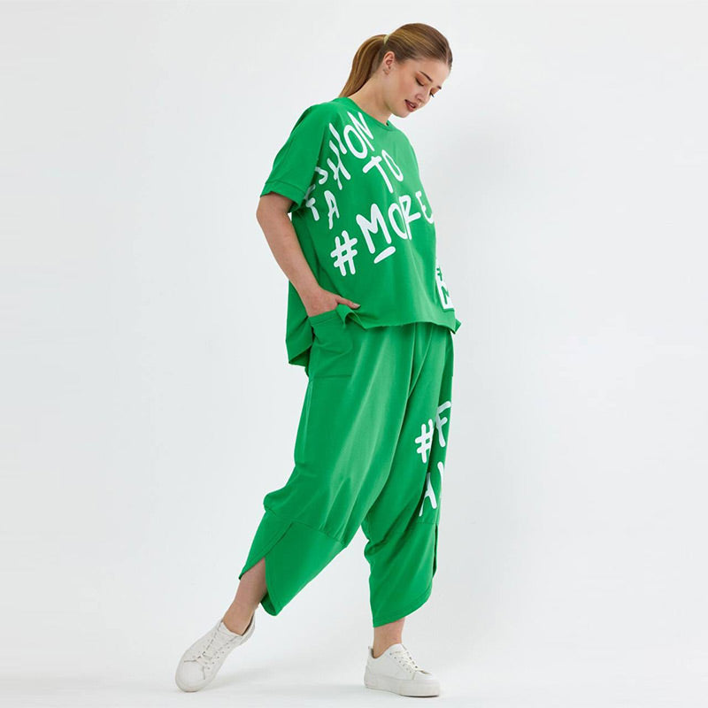 CasualGezellig™ Stijlvolle Tweedelige Set - Perfect Gecoördineerd T-shirt & Broek!