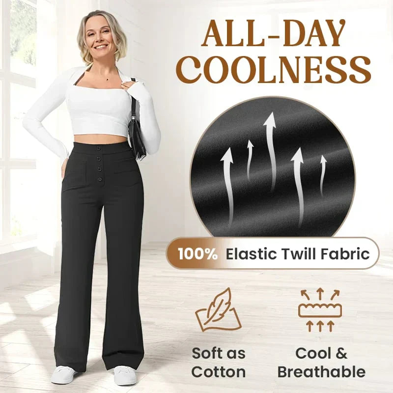 1+1 GRATIS | Casual stretchbroek voor dames met hoge taille™ - Moeiteloze stijl en flatterende pasvorm!