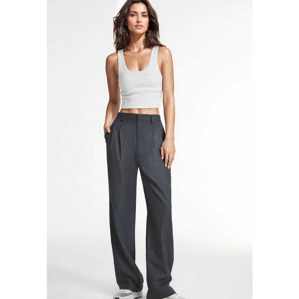 Eva™ - Taps toelopende broek met wijde pijpen