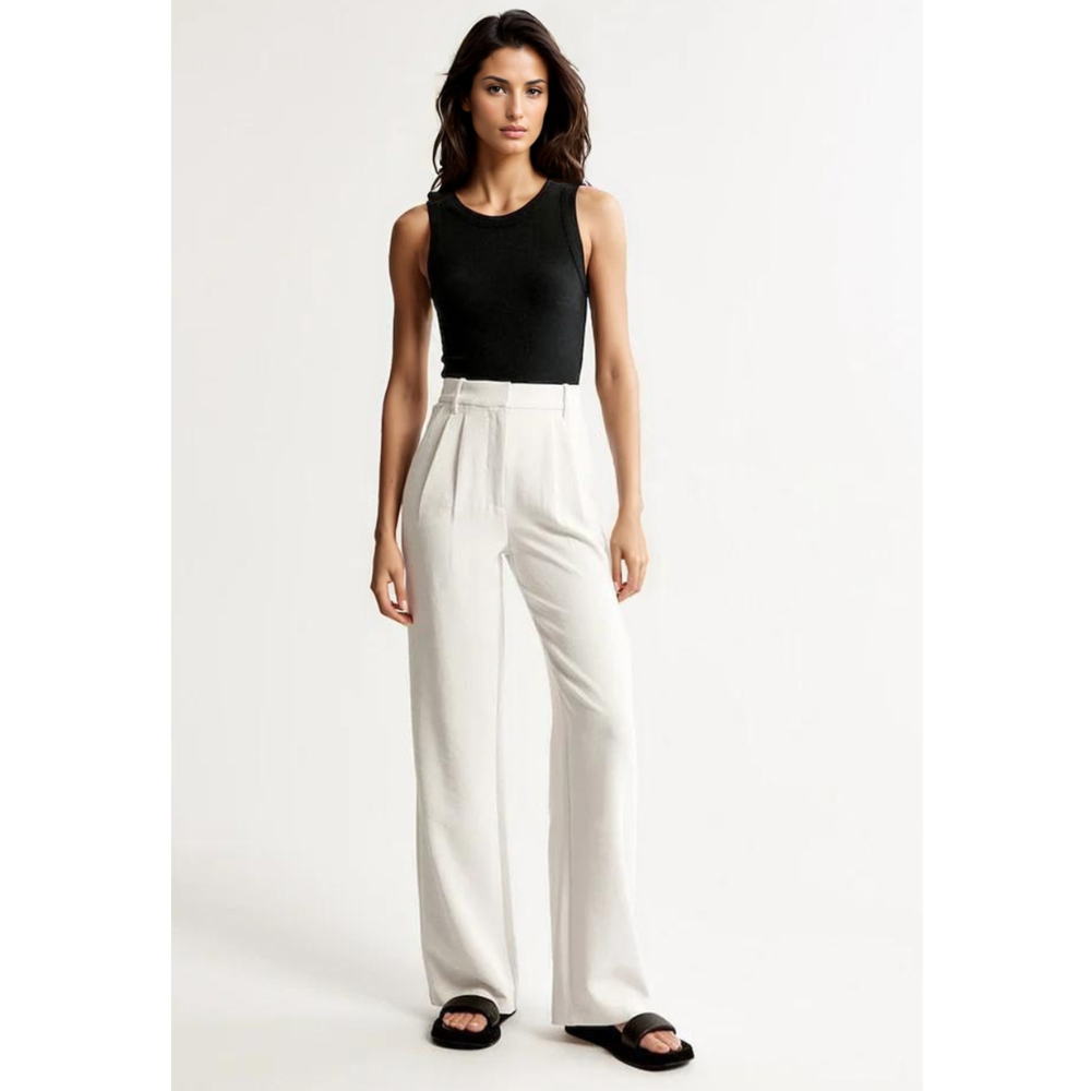 Eva™ - Taps toelopende broek met wijde pijpen
