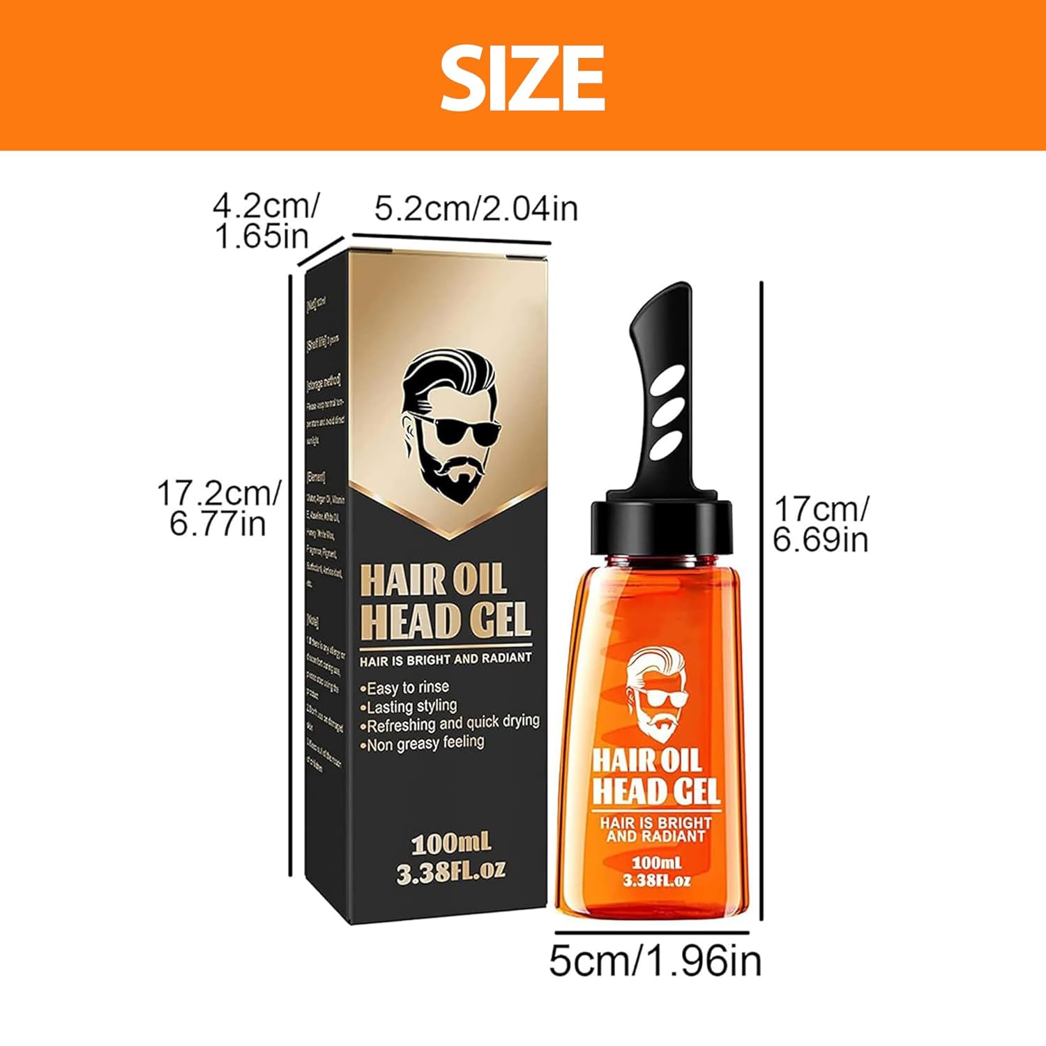 1+1 GRATIS | TwinGroom™ 2-in-1 Haargel Met Kam voor Helder en Levendig Haar!