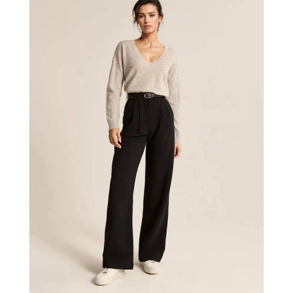Eva™ - Taps toelopende broek met wijde pijpen