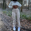 Cargo broek met hoge taille