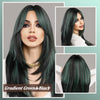 BangsBliss™ - Lange pruik met gelaagde pony voor een stijlvolle transformatie!
