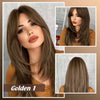 BangsBliss™ - Lange pruik met gelaagde pony voor een stijlvolle transformatie!