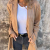 Casual halflange jas met knoopsluiting voor dames met revers™