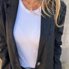 Casual halflange jas met knoopsluiting voor dames met revers™