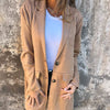 Casual halflange jas met knoopsluiting voor dames met revers™