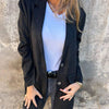 Casual halflange jas met knoopsluiting voor dames met revers™