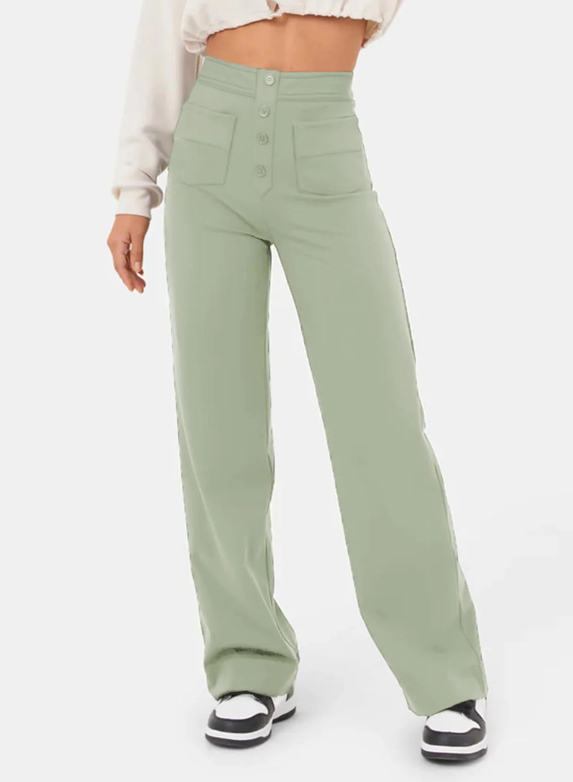 1+1 GRATIS | Casual stretchbroek voor dames met hoge taille™ - Moeiteloze stijl en flatterende pasvorm!