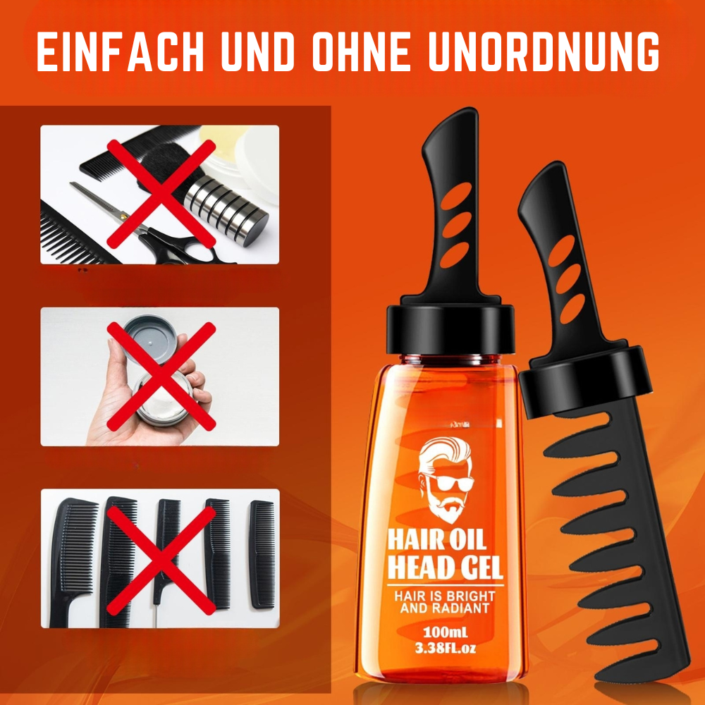 1+1 GRATIS | TwinGroom™ 2-in-1 Haargel Met Kam voor Helder en Levendig Haar!